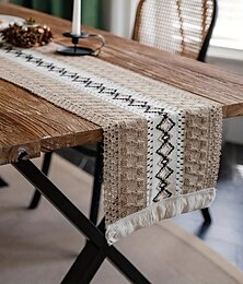 economico -1 runner da tavolo in tela patchwork bohémien - centrino in stile fattoria per matrimoni in campagna, addio al nubilato e cene - perfetto arredamento per la casa