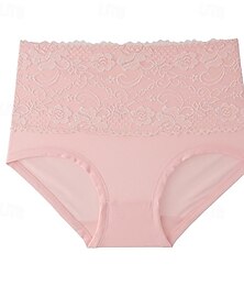 voordelige -dames slip ondergoed 1 st ondergoed mode eenvoudig sexy kant gat bloem hoge taille sexy zwart paars roze m l xl thuis outfits