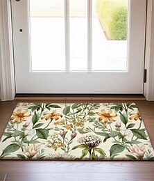 voordelige -groen geel bloemen deurmat vloermatten wasbare tapijten keukenmat antislip oliebestendig tapijt binnen buiten mat slaapkamer decor badkamer mat entree tapijt