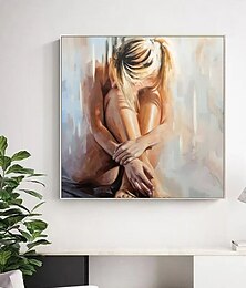 cheap -Hand-painted Sexy Woman on Canvas Nude Woman Art Handmade Figure Art Pictures Bedroom Decoration Girl Modern Rolled Canvas No Frame
