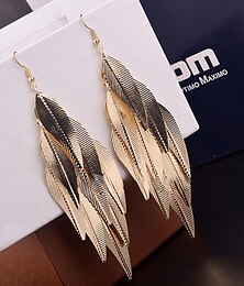cheap -Drop Earrings Dangle Earrings For Women's Party Wedding Special Occasion Alloy Leaf Gold Silver / Casual / Daily