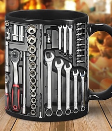 cheap -3D Print Mechanic Toolbox Set Mug, Ceramic Coffee Mug, Mechanic Toolbox Print Cup,Gifts for Men
