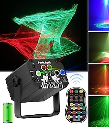 billiga -dj disco laser party lights - norrskenseffekt rgb led ljud aktiverad strobe belysning med fjärrkontroll för inomhusfödelsedag halloween karaoke club ktv