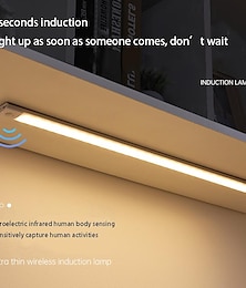economico -striscia luminosa a LED intelligente ultra sottile con sensore di movimento, luce per armadietto, striscia luminosa a induzione magnetica ricaricabile del corpo umano, autoadesiva per armadietto, cantinetta per vino, guardaroba