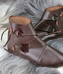levne -Vinobraní Středověké Renesanční Boty Ploché jazzové boty Turn Shoes Pirát Viking Ranger Lukostřelba Jednobarevné Pánské Dámské Unisex Keltské Pirát Fantazie předvečer Všech svatých Karneval Plesov