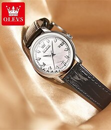 Χαμηλού Κόστους -καινούργιο olevs olevs μάρκα γυναικεία ρολόγια ημερολόγιο φωτεινό ρολόι με ζώνη χαλαζία casual γυναικείο αδιάβροχο ρολόι χειρός