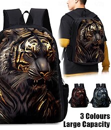 abordables -Sac à dos cool avec motif tigre noir – Sac d'école animal 3D grande capacité pour adolescents et fans de streetwear, disponible en 3 couleurs