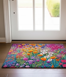 זול -פרחים צבעוניים מחצלות שטיחים שטיחים שטיחים רחיצים למטבח שטיח עמיד בפני החלקה שמן שטיח מקורה חיצוני מחצלת עיצוב חדר שינה חדר רחצה שטיח כניסה שטיח