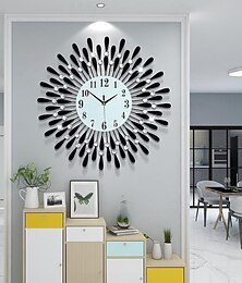 abordables -grande horloge murale en métal décorative silencieuse sans tic-tac grandes horloges décorations de maison modernes pour salon chambre salle à manger bureau