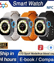 cheap -696 H13ultra+ Smart Watch 2.2 inch Smart Band Fitness Bracelet Bluetooth Pedometer Call Reminder Sleep Tracker Compatible with Android iOS Women Men Hands-Free Calls Message Reminder IP 67 46mm Watch