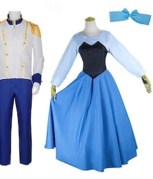 levne -Malá mořská víla Ariel Princeznovské princ Eric Cosplay kostým Kostýmy pro páry Cosplay kostým Filmové kostýmy for Pro páry Pánské Dámské Dospělé Karneval Plesová maškaráda loučení se svobodou nevěsty