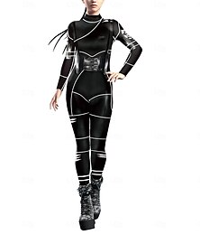 abordables -Mercredi Addams Famille Addams Mercredi Costume de cosplay Punk & Gothique Cosplay de Film for Homme Femmes Garçons Enfant Adulte Mascarade