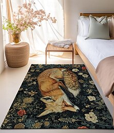 preiswerte -Inspirierter William Morris Fox-Teppich, Küchenmatte, rutschfeste, ölbeständige Bodenmatte, Wohnzimmerteppich, Innen- und Außenmatte, Schlafzimmerdekoration, Badezimmermatte, Eingangsbereich, Fußmatte