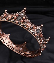 abordables -Rétro Vintage Médiéval Couronnes Bal Masqué Reine Princesse Déguisement Femmes Royal Mascarade Fête / Soirée Mascarade Carnaval de Venise Adulte Tiare