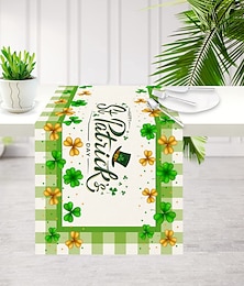 abordables -trèfle porte-bonheur vert st. Chemin de table de la fête de la patrick, décoration de table à manger de cuisine de vacances de printemps saisonnières pour décoration intérieure et extérieure de fête à domicile