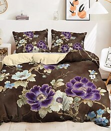 economico -stile di pittura a olio modello di fiori set copripiumino set consolatore morbido set di biancheria da letto in cotone di lusso in 3 pezzi decorazioni per la casa regalo di biancheria da letto