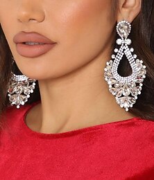 economico -Per donna Orecchini a goccia Classico goccia Prezioso Importante Diamanti d'imitazione Orecchini Gioielli Bianco / Blu / Arancione Per Matrimonio Feste Giornaliero 1 paio