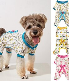 abordables -Perros Gatos Pijamas Estilo lindo Casual Invierno Transpirable Suave Lavable Cómodo Exterior Casual Diario Ropa para perros for Bichón Frisé Pomerania Animal doméstico del bebé Mariposa Small