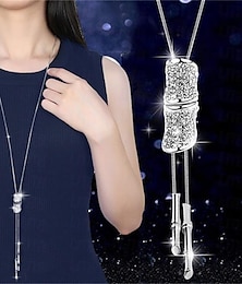 cheap -Korean Version Of Autumn And Winter Crystal Sweater Chain Necklace Wholesale High-end Women's Long Chain Versatile Tassel Pearl Pendant With Accessories