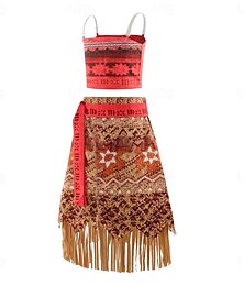 abordables -Moana Princesse Conte de Fées Moana Costume de cosplay Tenues Cosplay Cosplay de Film for Femmes Enfant Mascarade