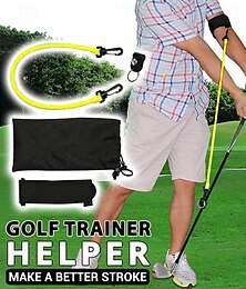 abordables -Entrenador de swing de golf Entrenador de corrección de postura Ayudas de entrenamiento de swing de golf portátiles para principiantes, cinturón de cuerda elástica para corregir su golpe y mejorar su juego