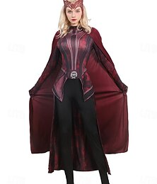levne -Scarlet Witch Cosplay kostým Téma Party Kostým cosplay Filmové kostýmy for Dámské Dívčí Dětské Dospělé Karneval Plesová maškaráda loučení se svobodou nevěsty