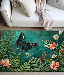 economico -verde farfalla pianta zona tappeto cucina tappetino antiscivolo a prova di olio tappetino soggiorno tappeto indoor outdoor mat arredamento camera da letto tappetino da bagno tappeto d'ingresso porta