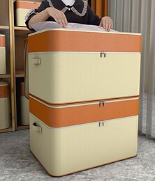 رخيصةأون -أكياس تخزين ذات سعة كبيرة، تخزين للملابس، صندوق تخزين خزانة محمول بمقابض معززة، حقيبة تخزين منزلية متعددة الأغراض، لأغطية الفراش