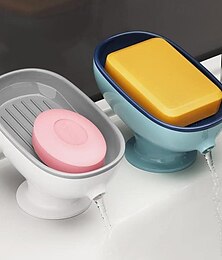 cheap -Soap Holder Self Draining for Sink Soap Holder Suction Cup Bar Soap Holder for Kitchen Bathtub