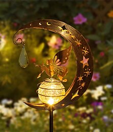 levne -solární zahradní světlo venkovní vodotěsné víla anděl skleněná koule světlo eid mubarak dovolená chodník trávník krajinářství dekorace