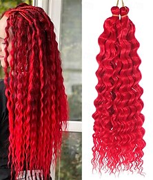 abordables -2 pack océan vague profonde crochet cheveux 16 pouces bouclés tressage cheveux pour crochet tresses déesse locs crochet cheveux dreadlock extensions