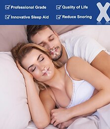 billige -120 stk x-formet mund vejrtrækning korrektion søvn lukning mund stikning sund næse vejrtrækning anti snorken enhed fremme søvn