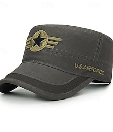 levne -Unisex Vojenská čepice Kadetský klobouk Armádní zelená Bavlna Cestování Plážový styl Venkovní Dovolená Pevná barva Nastavitelná Módní