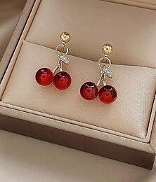 abordables -Boucle d'Oreille Pendantes Classique Amour Des boucles d'oreilles Bijoux Rouge Pour Mariage Soirée du quotidien