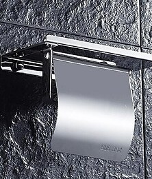 economico -porta carta igienica in acciaio inox per bagno con ripiano porta cellulare a parete 1pz