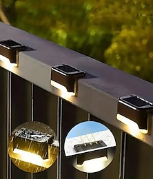 رخيصةأون -الشمسية خطوة ضوء للماء أضواء الفناء سياج ديكور الجدار مصباح في الهواء الطلق درابزين درج خطوة الإضاءة الزخرفية