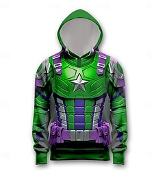 cheap -Boys 3D Graphic Hoodie Pullover Long Sleeve 3D Print Spring Fall Fashion Streetwear Cool Polyester Kids 3-12 Years Hooded Outdoor Casual Daily Regular Fit