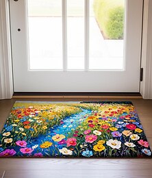 Χαμηλού Κόστους -πολύχρωμη ζωγραφική λουλούδια χαλάκια δαπέδου που πλένονται χαλιά κουζίνας χαλάκι αντιολισθητικό χαλί λαδιού χαλάκι εσωτερικού χώρου υπαίθριο χαλάκι διακόσμηση κρεβατοκάμαρας μπάνιου χαλί εισόδου