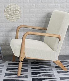 voordelige -waterdichte stoelhoes stretch jacquard casual stoelhoes met ritssluiting effen kleur meubelbeschermer wasbaar afneembaar voor enkele stoel 1 st