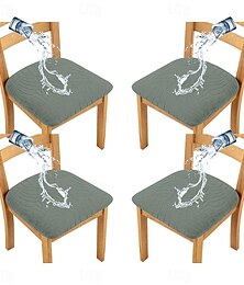 economico -4 coprisedili elasticizzati jacquard per sedia, idrorepellenti, coprisedili rimovibili e lavabili, coprisedili antipolvere per sala da pranzo, fodere per cuscini del sedile