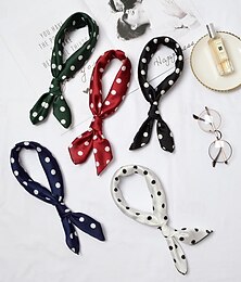 preiswerte -Polka Dots Retro Vintage 1950er Grease Outfits Bandana Polka Dot Festliches Kleid Damen Maskerade Aufführung Party Erwachsene Schal Alle Jahreszeiten