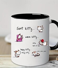 preiswerte -1 Stück lustige Katzentasse, Kaffeetasse, lustiges Geschenk, inspirierendes Geschenk, Geburtstagsgeschenk, Partygeschenk, Urlaubsdekoration, Urlaubsgeschenk, Geschenk für Freunde, 325 ml