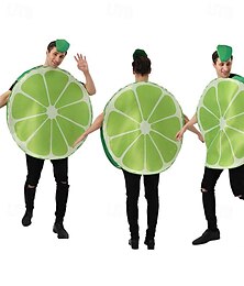 abordables -Citron Costume de carnaval Costume de Cosplay Déguisements drôles Costumes de famille de groupe d'Halloween Adulte Homme Femme Cosplay Déguisement drôle Soirée Mascarade Carnaval Mascarade Costume de