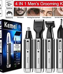 billige -4 i 1 profesjonell elektrisk oppladbar nese- og ørehårtrimmer barbermaskin personlig pleieverktøy for menn