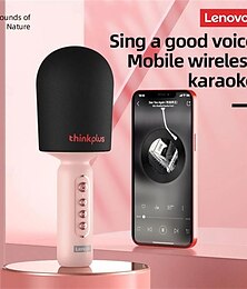 preiswerte -Lenovo M1 Handmikrofon, kabellos, Bluetooth-kompatibel, Hifi-Klangqualität, Karaoke-Artefakt, Handy, Live-Heim, tragbar