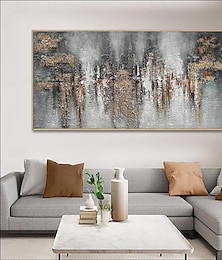 billiga -handgjord oljemålning canvas väggkonst dekoration modern abstrakt grå textur för heminredning rullad ramlös osträckt målning