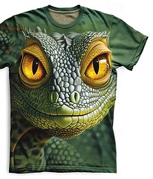 cheap -Graphic Animal Dinosaur Daily Casual Subculture Men's 3D Print T shirt Tee Sports Outdoor Holiday Going out T shirt Purple Green Rose Red Short Sleeve Crew Neck Shirt Spring & Summer Clothing Apparel