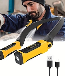 ieftine -Lumină reîncărcabilă cu led pentru citire pentru gât, 2 nivele de luminozitate, perfectă pentru citit, tricotat, camping, reparații