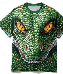 cheap -Graphic Animal Dinosaur Daily Designer Subculture Men's 3D Print T shirt Tee Sports Outdoor Holiday Going out T shirt Brown Green Dark Blue Short Sleeve Crew Neck Shirt Spring & Summer Clothing