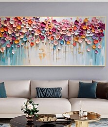 halpa -käsinmaalattu värikäs kukkaöljymaalaus kankaalle suuri käsintehty seinämaalaus abstrakti 3d-kukkamaalaus seinän sisustus maisemamaalaus minimalistinen maalaus olohuoneen sisustukseen